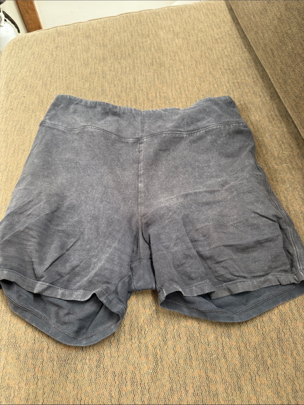 Free People Washed Charcoal High-Rise Athletic Shorts